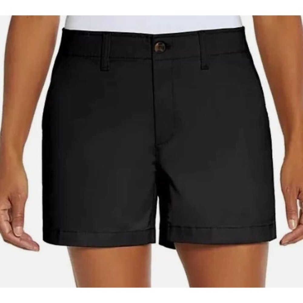 GAP Women's Shorts 14 Classic Stretch Cotton Pockets 5" Inseam Shorts Black 14